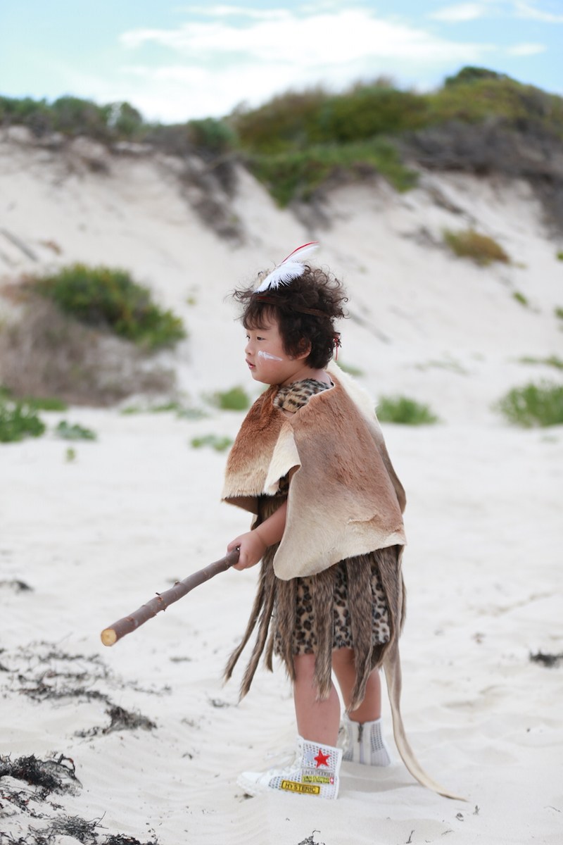 轩轩变原始人搞怪咆哮